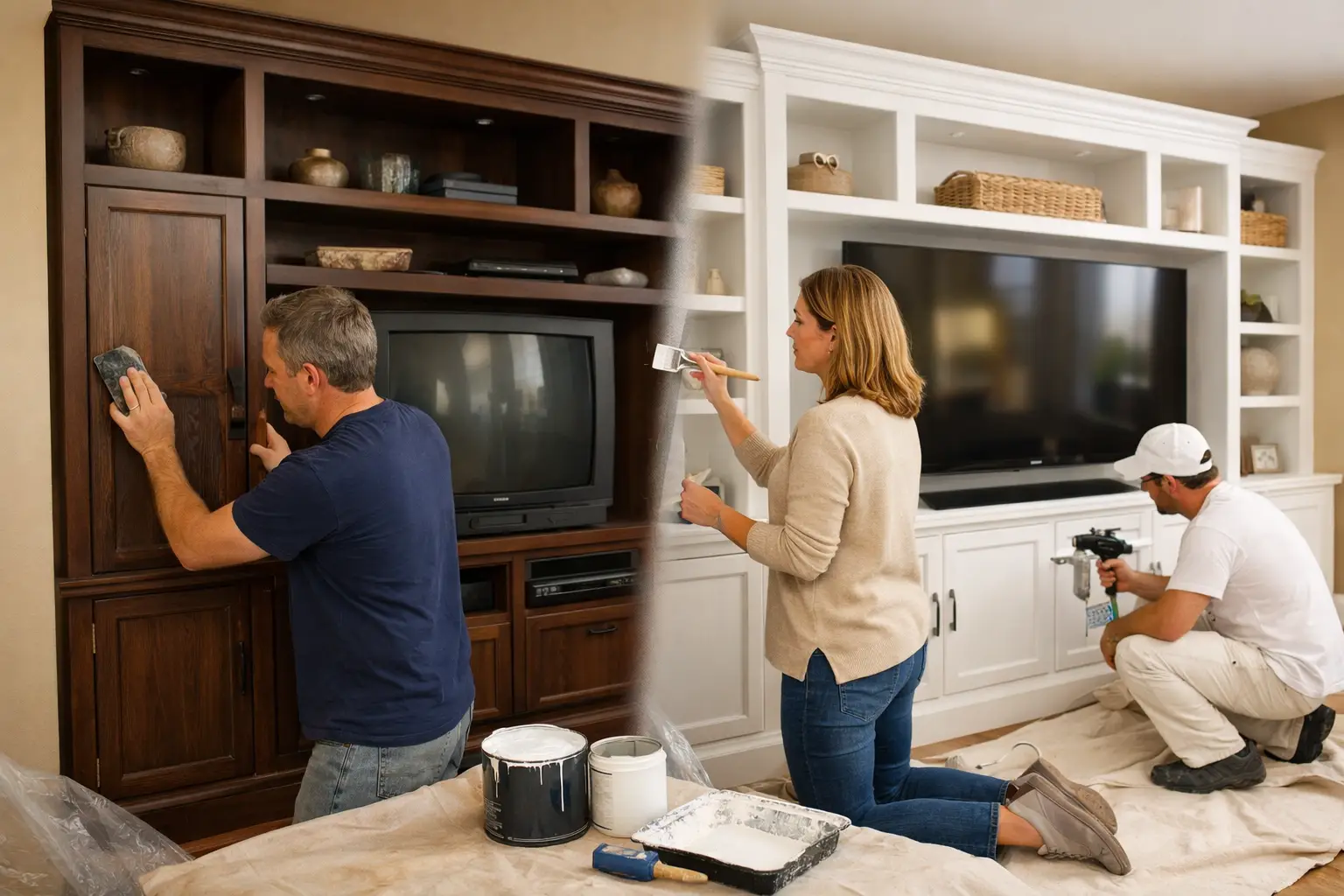 Entertainment Center Refinishing Example Project
